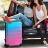 BEAFUP Set of 3  Hardshell Luggage Gradient Expandable Suitcase with Spinner Wheels and TSA Lock Lightweight 20" 24" 28"Available, Blue and Red - 2 of 4