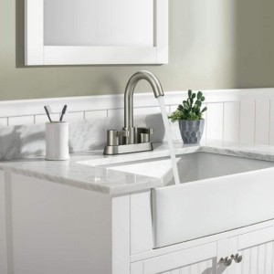 Centerset Bathroom Sink Faucet with 2 Handles and Included Pop-Up Drain Assembly - 1 of 4