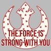Juniors Womens Star Wars The Force Is Strong Valentine Rebel Logo T-Shirt - 2 of 4