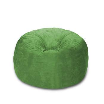 5' Large Bean Bag Chair With Memory Foam Filling And Washable Cover Olive  Green - Relax Sacks : Target