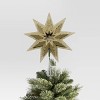 12" Lit-Plastic Gold Glitter Starburst Clear Incandescent Lights Christmas Tree Topper - Wondershop™ - 3 of 4