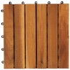 vidaXL Decking Tiles Vertical Pattern 11.8"x11.8" Acacia Set of 30 - 4 of 4
