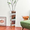 Artloge Luxury Crushed Diamond Mirrored Floor Flower Vase Silver Glass Vase - 4 of 4