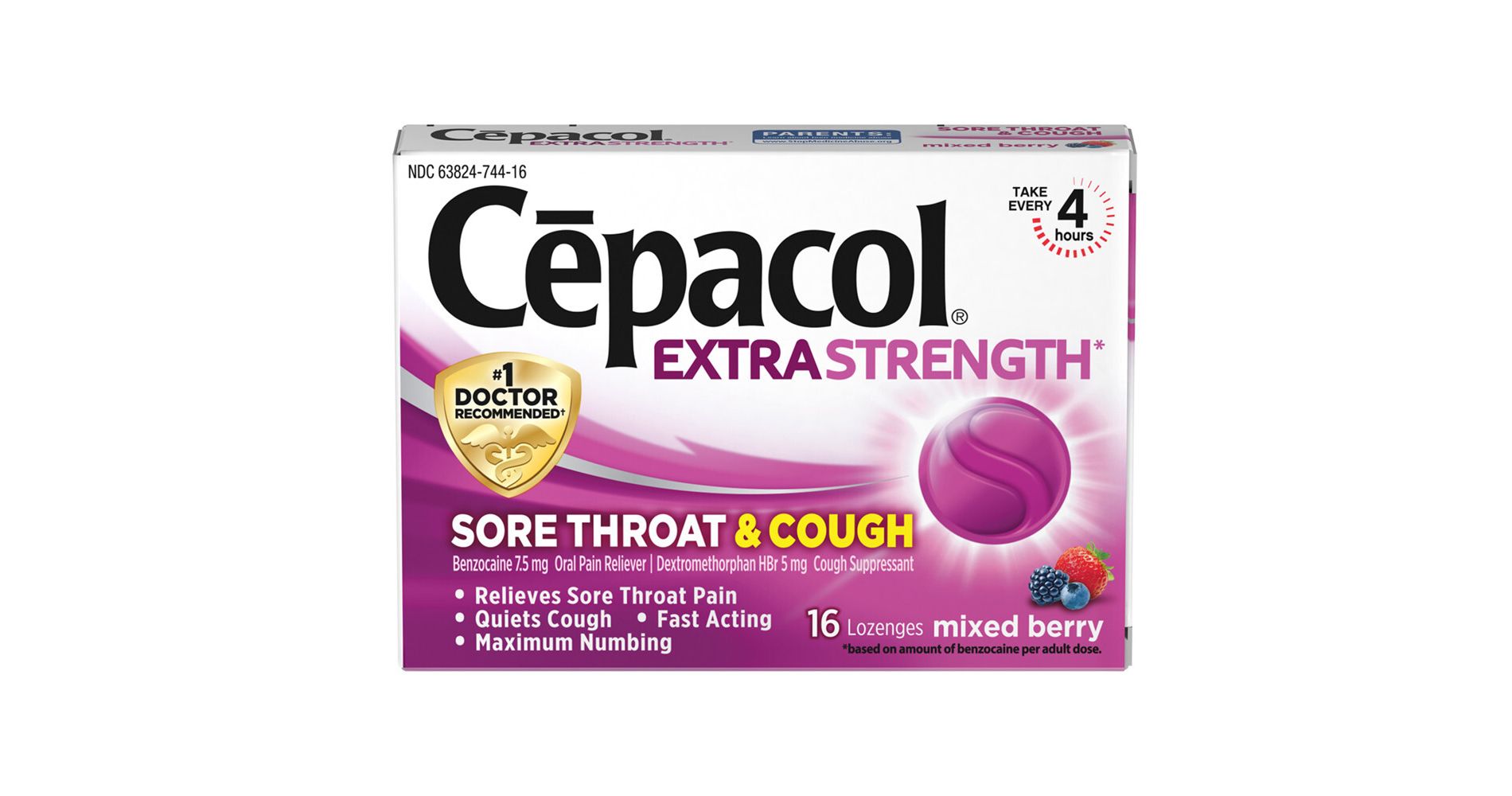 Cepacol Extra Strength Sore Throat & Cough Lozenges - Benzocaine - Mixed Berry - 16ct