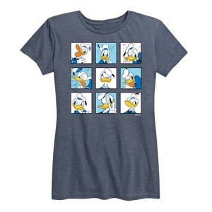 Women's - Disney - Donald Grid Short Sleeve Graphic T-Shirt - 1 of 4
