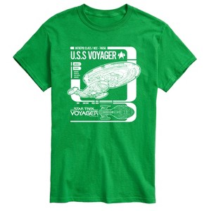 Men's - Star Trek - Voyager Schematic Short Sleeve Graphic T-Shirt - 1 of 4