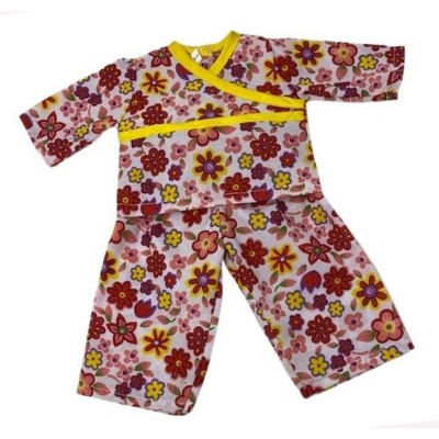 Doll Clothes Superstore Bright Red, Pink And Yellow Flower Pajamas That Fit 18 Inch Dolls