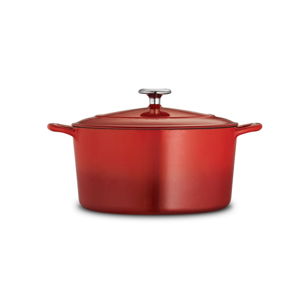 Tramontina Gourmet 6.5qt Enameled Cast Iron Round Dutch Oven with Lid Red