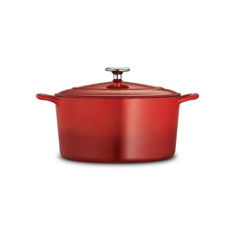 Tramontina Gourmet 6.5qt Enameled Cast Iron Round Dutch Oven with Lid Red, 1 of 5
