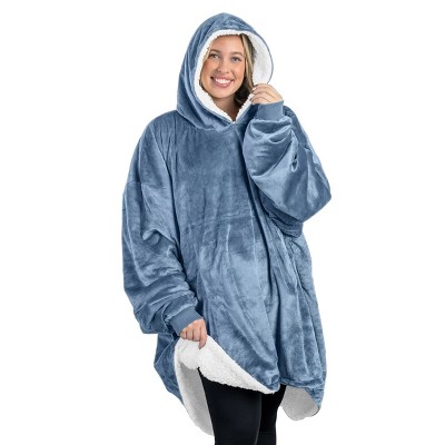 The Bare Homey - Adult Wearable Blanket - Fleece Side Pockets