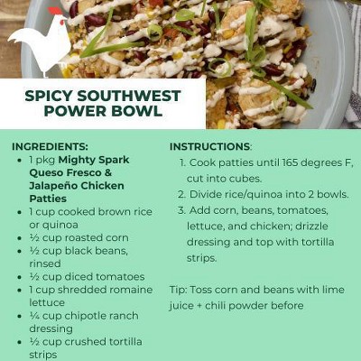 Mighty Spark Food Co. Queso Fresco & Jalapeno Chicken Patties - 8oz/2ct