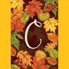 Fall Leaves Monogram Letter C Garden Flag Autumn 18" x 12.5" Briarwood Lane - 3 of 4