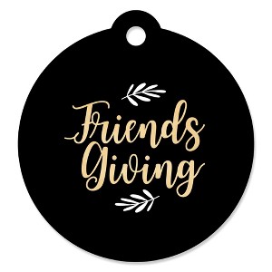 Big Dot of Happiness Elegant Thankful for Friends - Friendsgiving Thanksgiving Party Favor Gift Tags (Set of 20) - 1 of 4