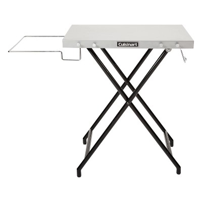 Portable Outdoor Cooking Station Camping Kitchen Folding Table W/ Storage  White