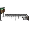 Okak Full Size Metal Platform Bed Frame with Wooden Headboard and with Footboard USB,Charging Station,2 Drawers,storage, LED Lights - 3 of 4