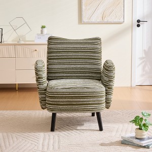 GDFStudio Pira Modern Boucle Upholstered Armchair with Side Storage Pocket - 1 of 4