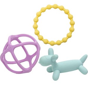 WeeSprout Handheld Teether Set, Silicone Baby Teether Toys for Infant Babies and Toddlers - 1 of 4