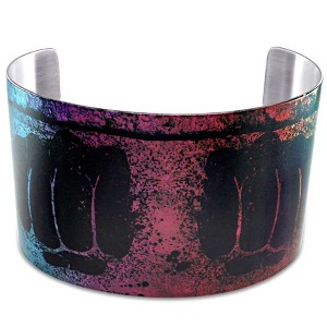 EVERLY JEWELRY | Stainless Steel Multi-colored Power Cuff Bracelet in Tattooed, 8-inch - 1 of 3