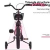 16 Inch Sporty Kids Bike with Training Wheels and Stand Adjustable Saddle Suitable for Boys and Girls Aged 4-8 Years or Tall Height 41-53 Inches - 4 of 4