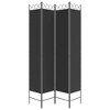 vidaXL 4-Panel Room Divider - Versatile, Breathable Black Fabric Design - Easy Assembly, Durable Material, Foldable and Space-Saving - 63" x 86.6" - 4 of 4