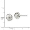 Black Bow Jewelry 8mm Ridged Love Knot Earrings in Sterling Silver - 4 of 4