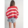 Women's Red Striped Cardigan - Buttermelon - 3 of 3