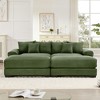 82.6" Oversized Cloud Modular Sectional Couch, Corduroy Fabric, Extra-Wide Armrests, Throw Pillows, Ergonomic Design - 2 of 4