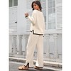 ATHLECHIC Women's Outfits Casual Long Sleeve Sweater Top Wide Leg Pants Matching Lounge 2 Piece Sets - 4 of 4