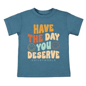 The Juniper Shop SmileyWorld Have The Day You Deserve Groovy Toddler Short Sleeve Tee - 1 of 4