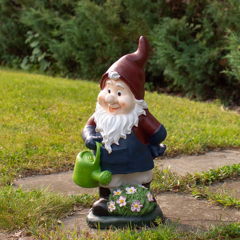 Northlight 20" Gardener Gnome with Watering Can Outdoor Garden Statue, 2 of 6
