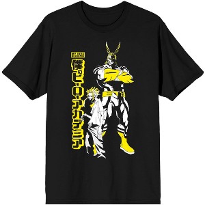 Mens My Hero Academia Anime All Might Character Black Graphic Tee - 1 of 3