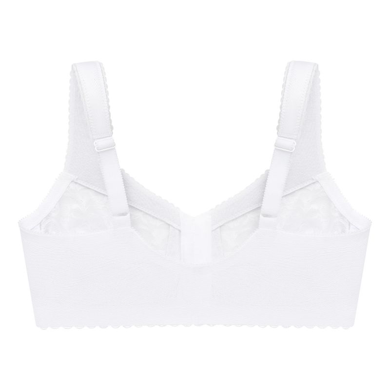 Glamorise Womens MagicLift Natural Shape Front-Closure Wirefree Bra 1210 White, 5 of 5