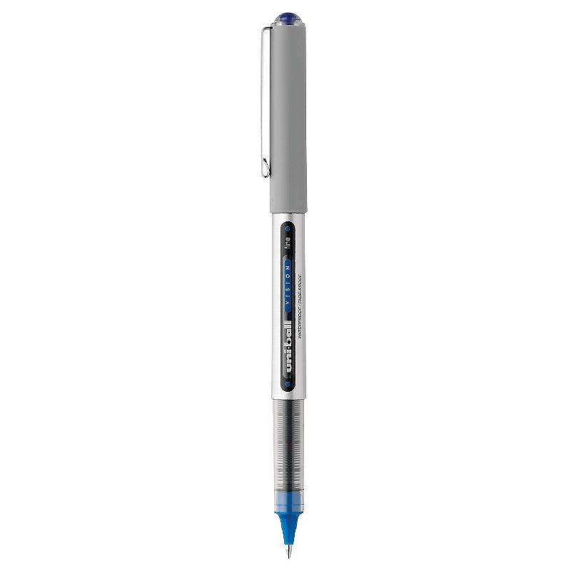 Uni Vision Rollerball Pen Fine Point Blue Ink Dozen (60134), 3 of 10