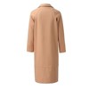 Clearlove Women's Pea Coats Elegant Notched Collar Open Front Double Breasted Oversized Trench Midi Outfits, Khaki - L - 2 of 4
