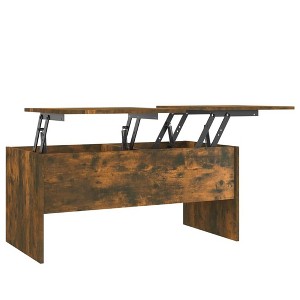 vidaXL Coffee Table Smoked Oak 40.2"x19.9"x18.3" Engineered Wood - 1 of 4