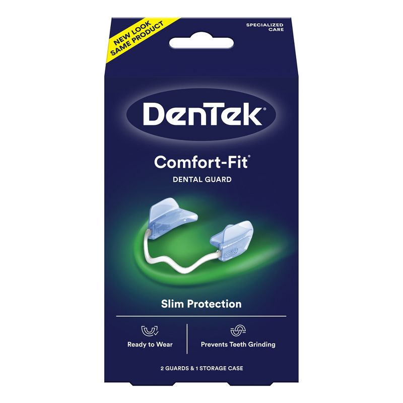 DenTek Comfort-Fit Dental Guard for Nighttime Teeth Grinding - 2ct with Storage Case, 1 of 10