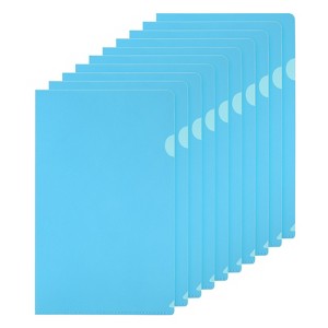 Unique Bargains L Type Plastic Portable Reusable Office Project Folders 50 Pcs - 1 of 4