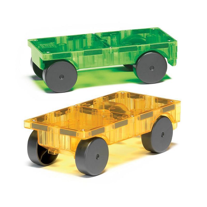 MAGNA-TILES Cars 2pc Expansion Set: Green &#38; Yellow, 3 of 8