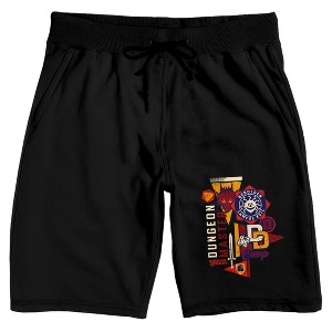 Dungeons & Dragons Lawful Evil Beholder Men's Black Graphic Sleep Shorts - 1 of 3