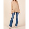 Women's Rib Crew Neck Tunic - Cream N Sugar - 2 of 3
