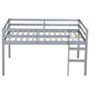 NicBex Twin/Full Size Loft Bed,Rubber Wood Loft Bed Frame with Ladder and Guardrail,Bed Frame for Adults,Kids,Box Spring Not Required - 4 of 4