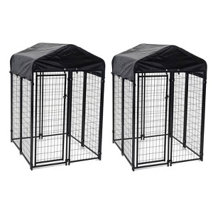 Lucky Dog Uptown 4 x 4 x 6 Foot Heavy Duty Outdoor Covered Dog Kennel (2 Pack) - 1 of 4