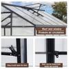 Aoodor Walk-In Greenhouse Polycarbonate Panel Hobby Greenhouses With Aluminum Frame Heavy Duty - 3 of 4