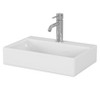Gulches 20 in 14 Above-Counter Square Vessel Sink in White Ceramic with Modern Artistic Design Premium Material Scratch-Resistant for 32-Inch Cabinets - 4 of 4