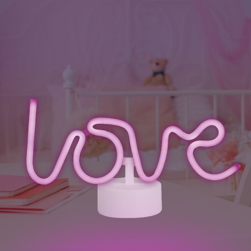 CIAO Tech Desktop Sleek Design Neon light up Desk Lamp Love Sign, 5 of 6
