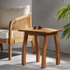 Wooden End Table, Outdoor Accent Table, Stacking Furniture,abstract,teak,19.00 inches deep x 15.00 inches wide x 19.25 inches high - 3 of 4
