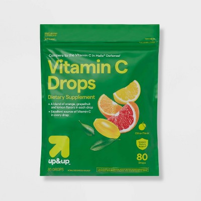 Vitamin C Supplement Drops - Citrus - 80ct - up&up™