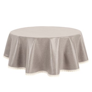 Unique Bargains Party Kitchen Round Oil-Proof Waterproof Lace TPU Tablecloth 1 Pc - 1 of 4