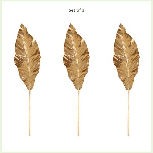 Nearly Natural 53-in Artificial Gold Travelers Palm Stems, Set of 3 - 1 of 3
