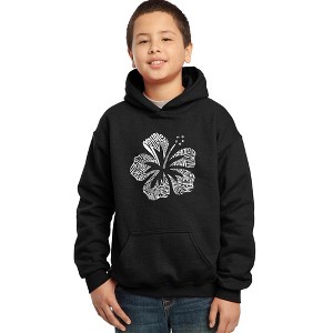 LA Pop Art Boy's Word Art Hooded Sweatshirt - Mahalo - 1 of 4